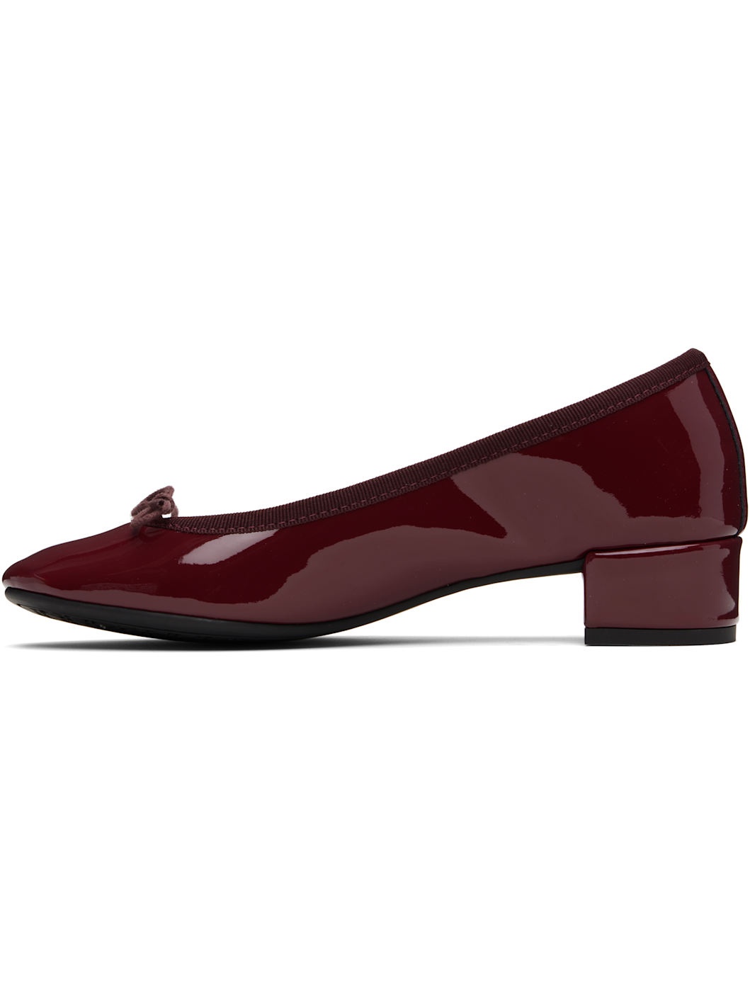 Burgundy Camille Rubber-Sole Heels - 3