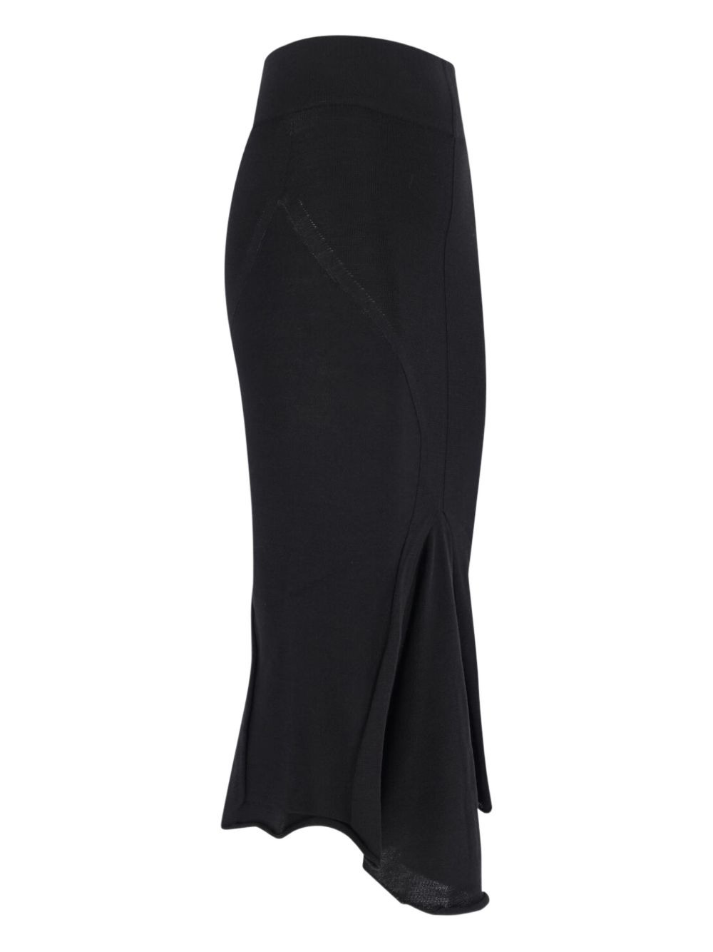 asymmetric fishtail midi skirt - 3