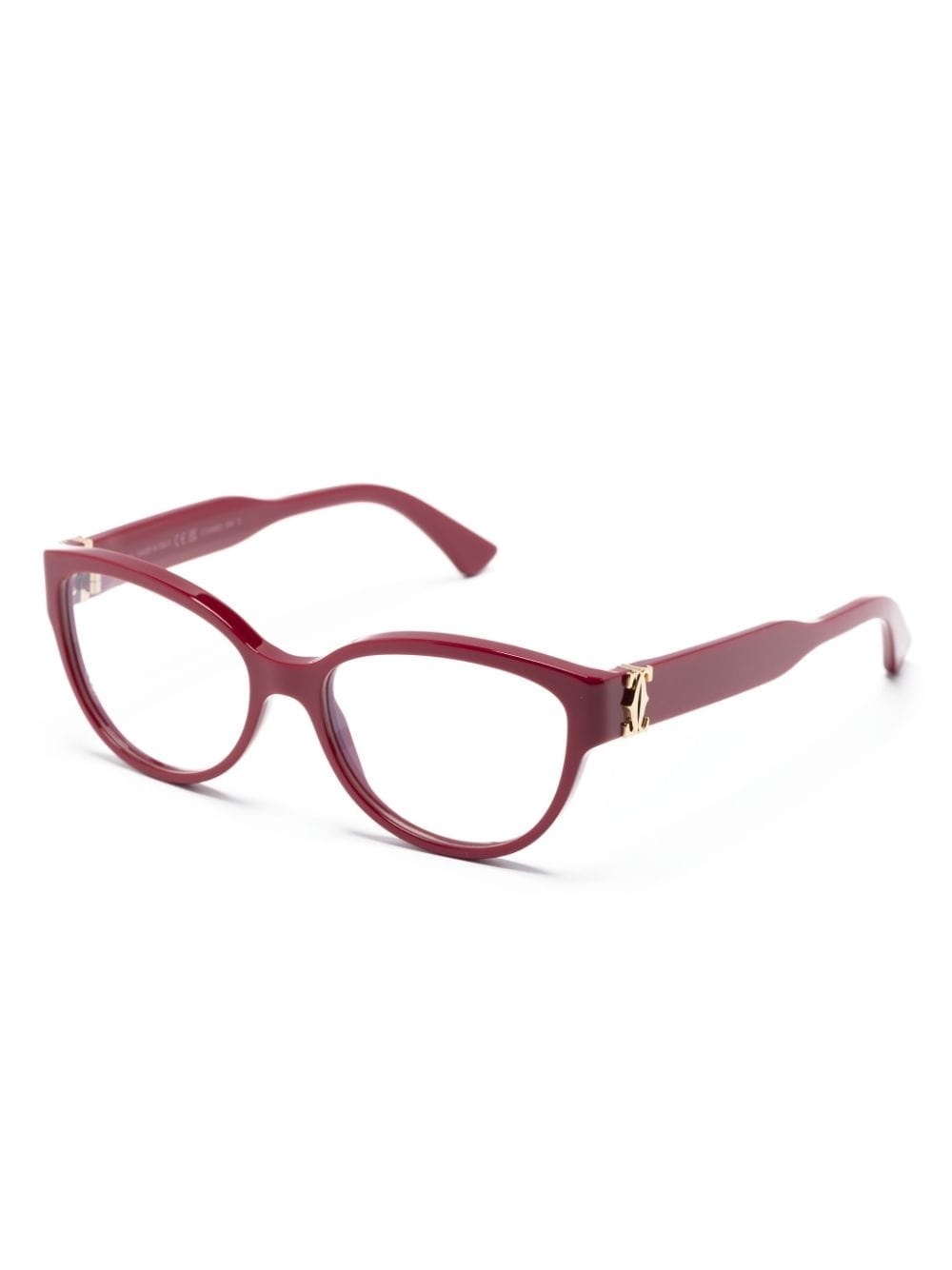 logo-plaque acetate glasses - 2