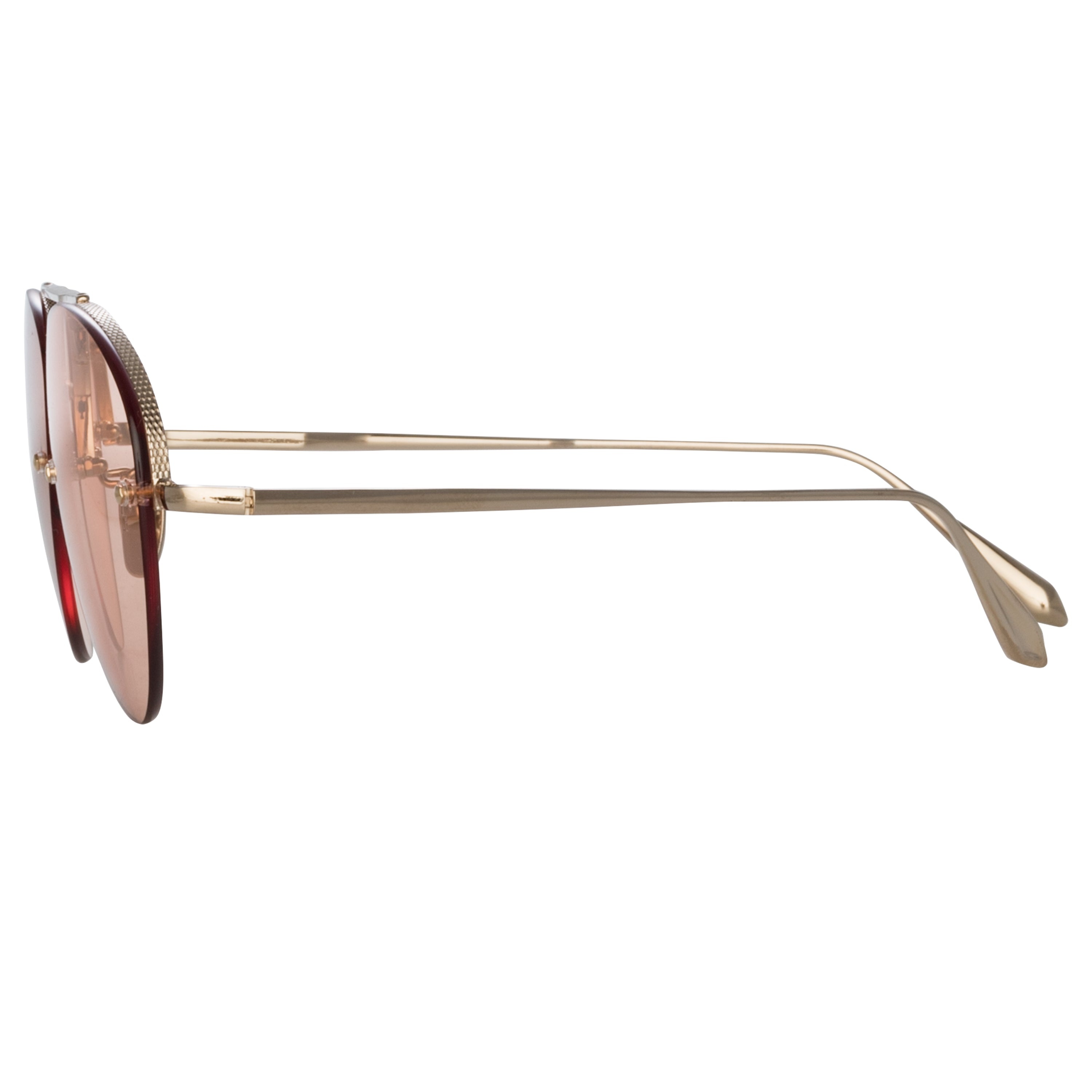 EDANO AVIATOR SUNGLASSES IN LIGHT GOLD - 3