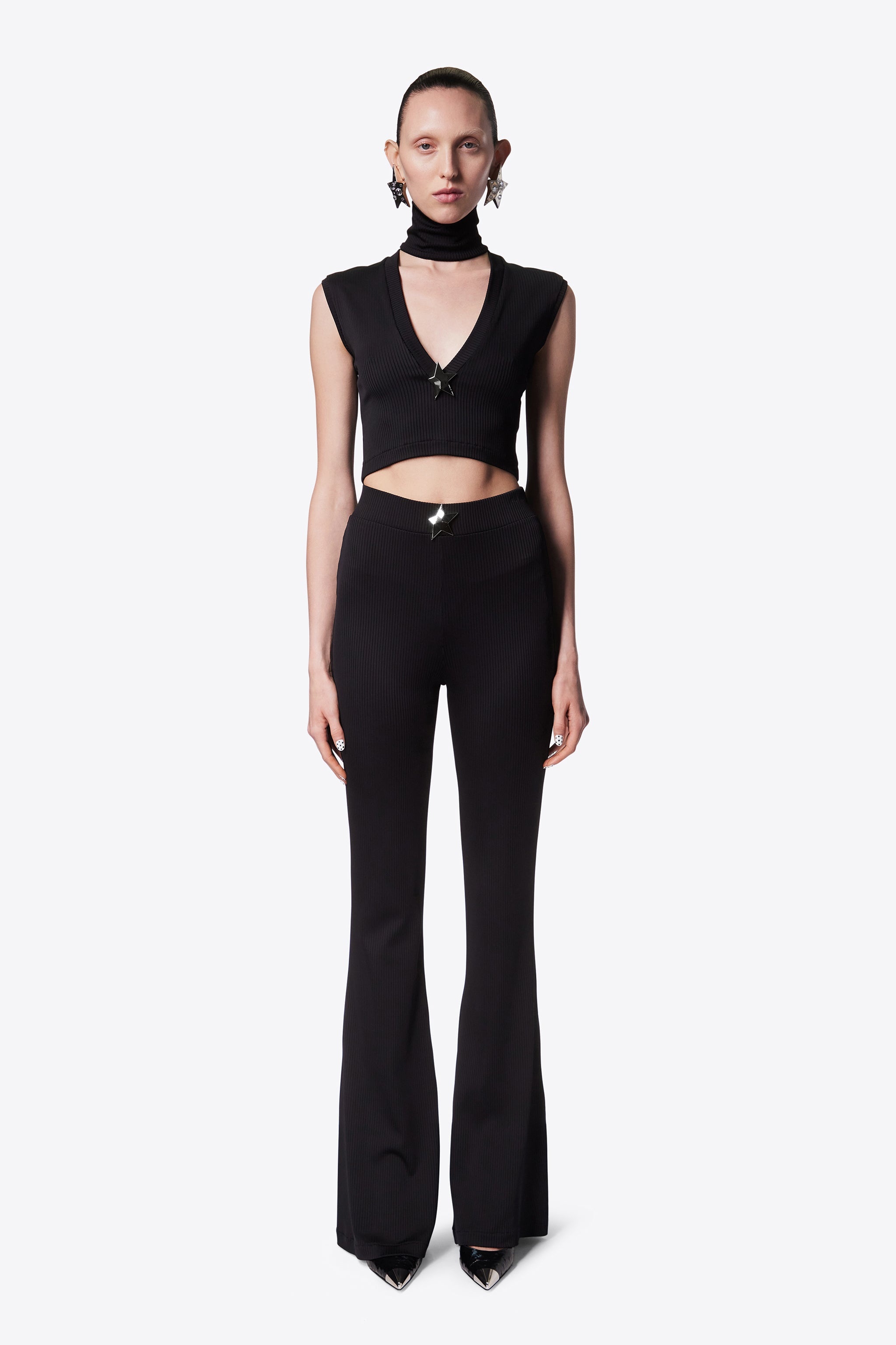 STAR STUD FLARE PANT - 4