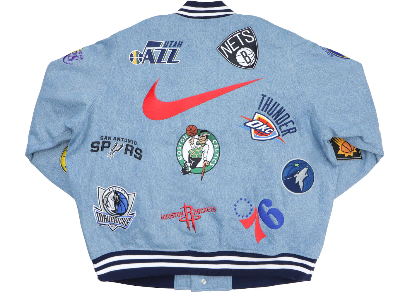 Supreme Nike/NBA Teams Warm-Up Jacket Denim - 2