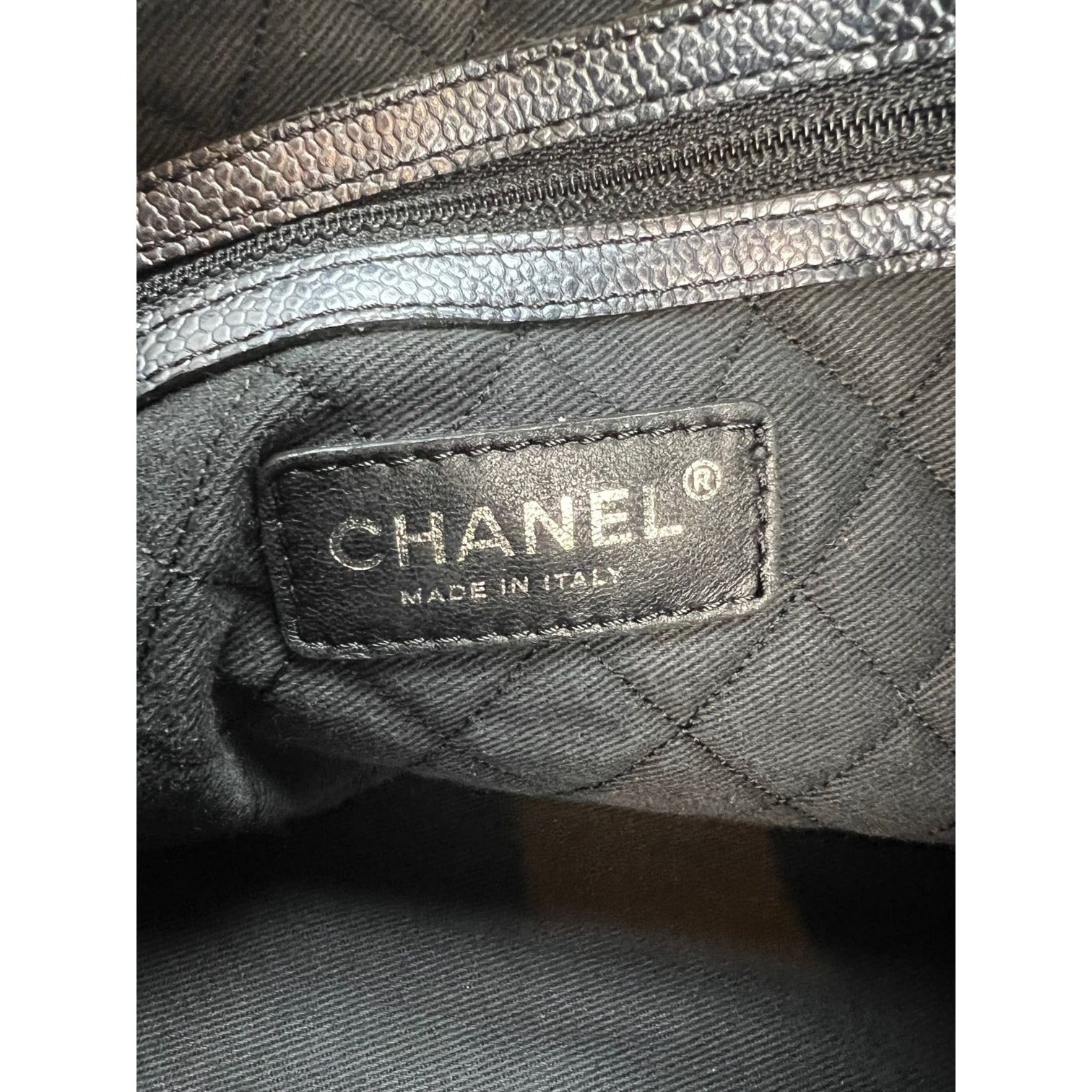CHANEL Satin CC Large Black Bucket Shouler Bag - 4
