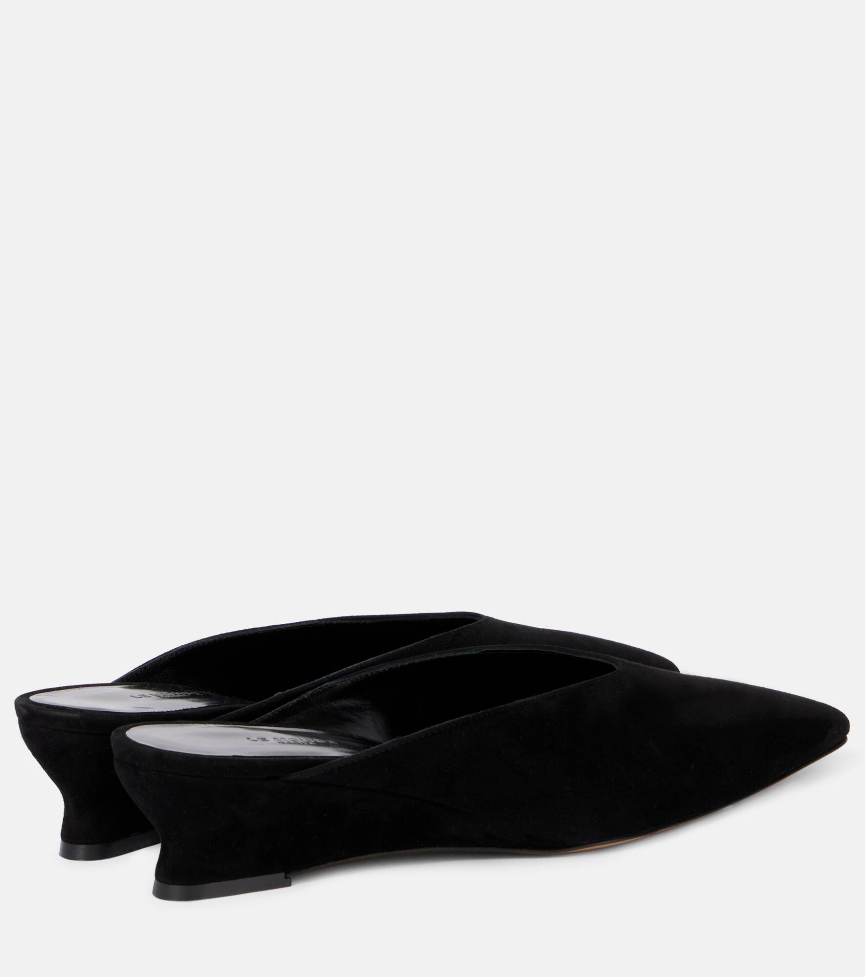 Suede wedge mules - 2