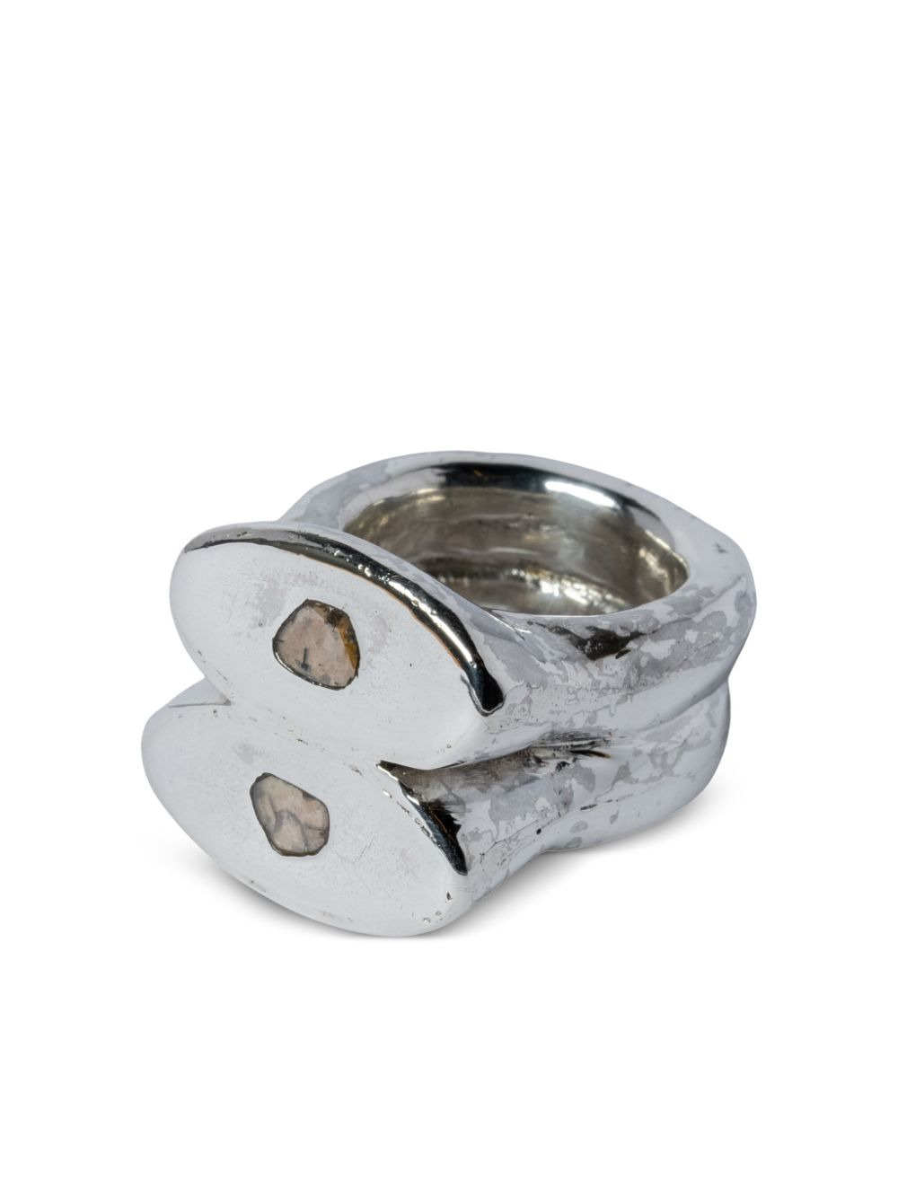 PARTS OF FOUR - Stack Ring (Romans, 0.4 CT, 2 Diamond Slabs, PA+DIA) - 2