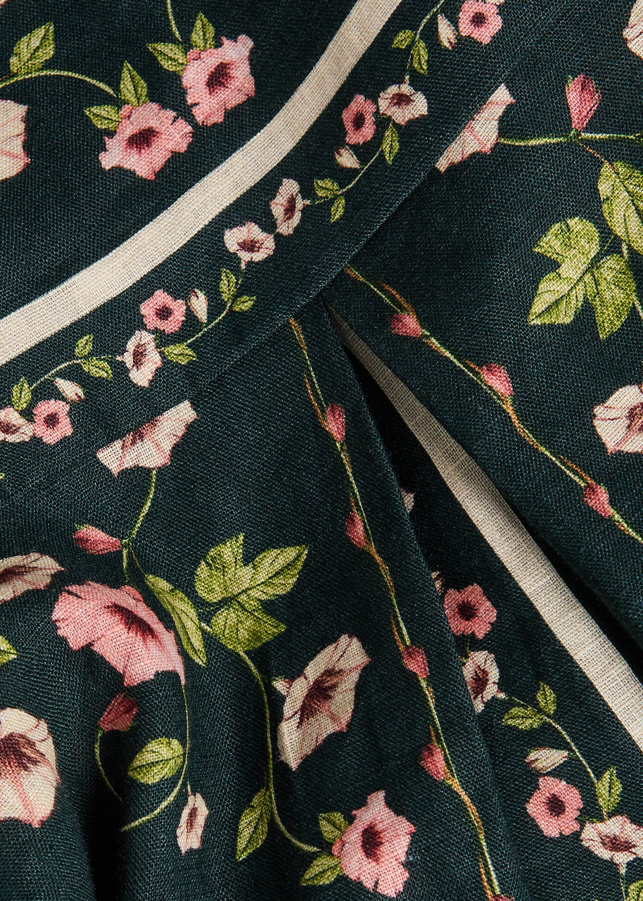 Agua BY Agua Bendita Tota Mosquetero Floral-print Linen Shirt - 5