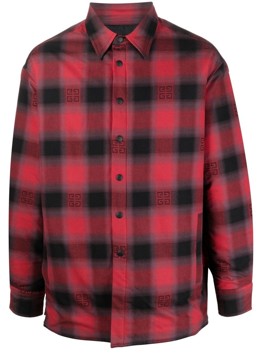 4G check-print padded shirt - 1