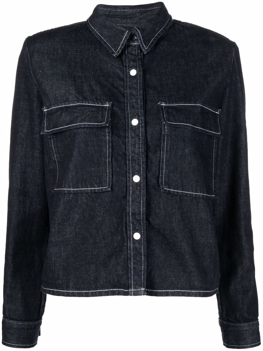 double chest pocket denim shirt - 1