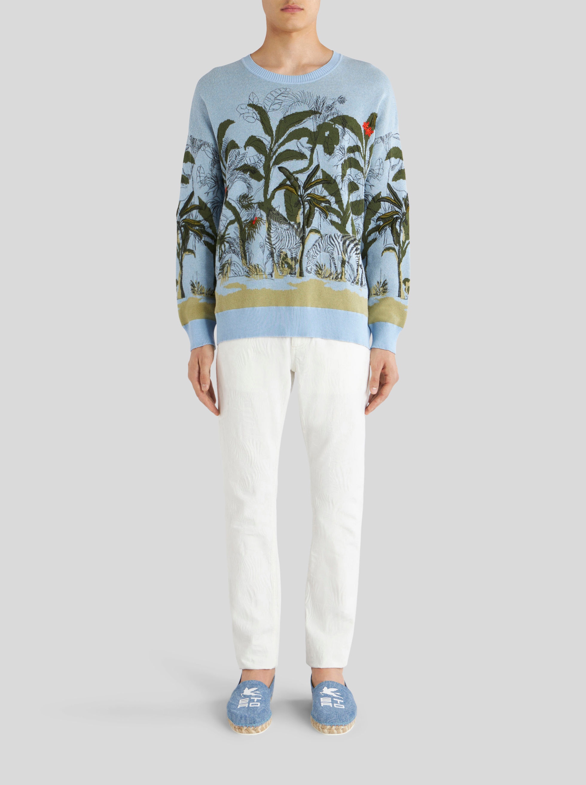 JACQUARD JEANS WITH ZEBRAS - 3
