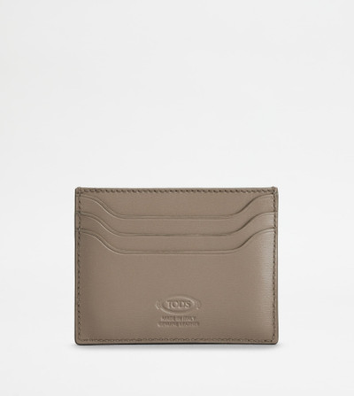 Tod's TOD'S CARD HOLDER IN LEATHER - GREY outlook