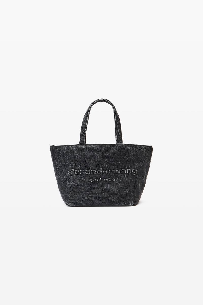 Small Punch Tote in Cotton Denim 1