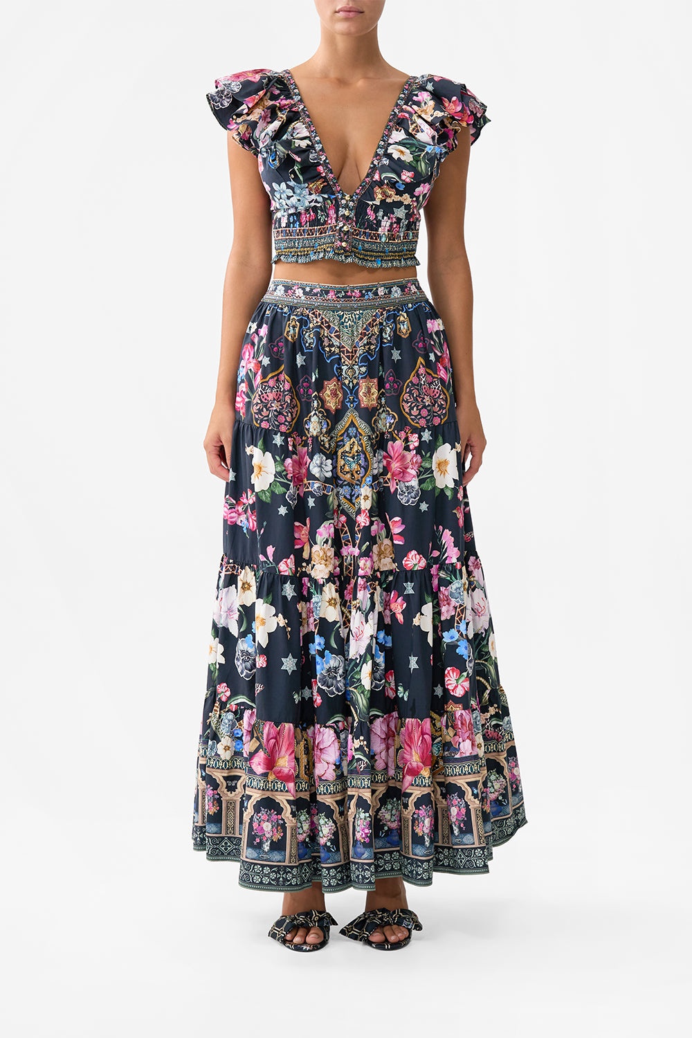 TIERED MAXI SKIRT - 2