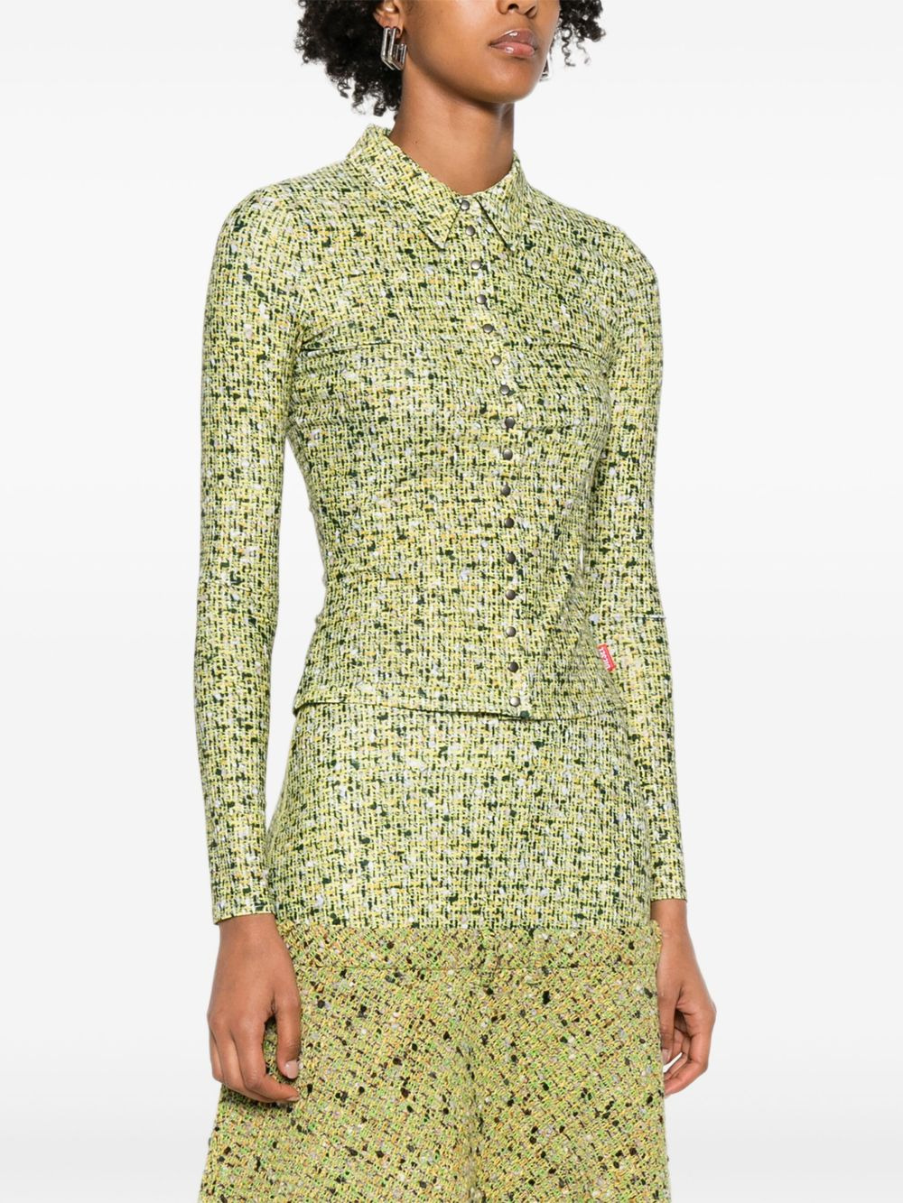 long-sleeve patterned top - 3