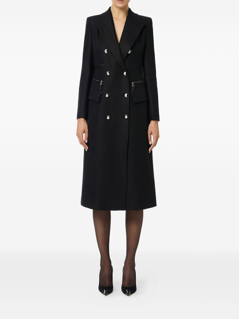 ELISABETTA FRANCHI enamelled button double-breasted coat outlook