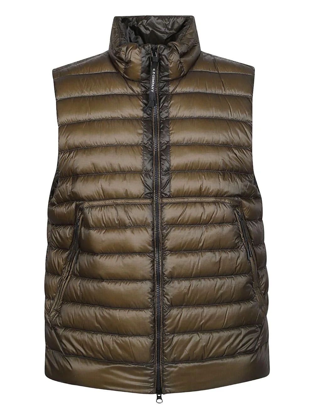 zip-up quilted gilet - 1