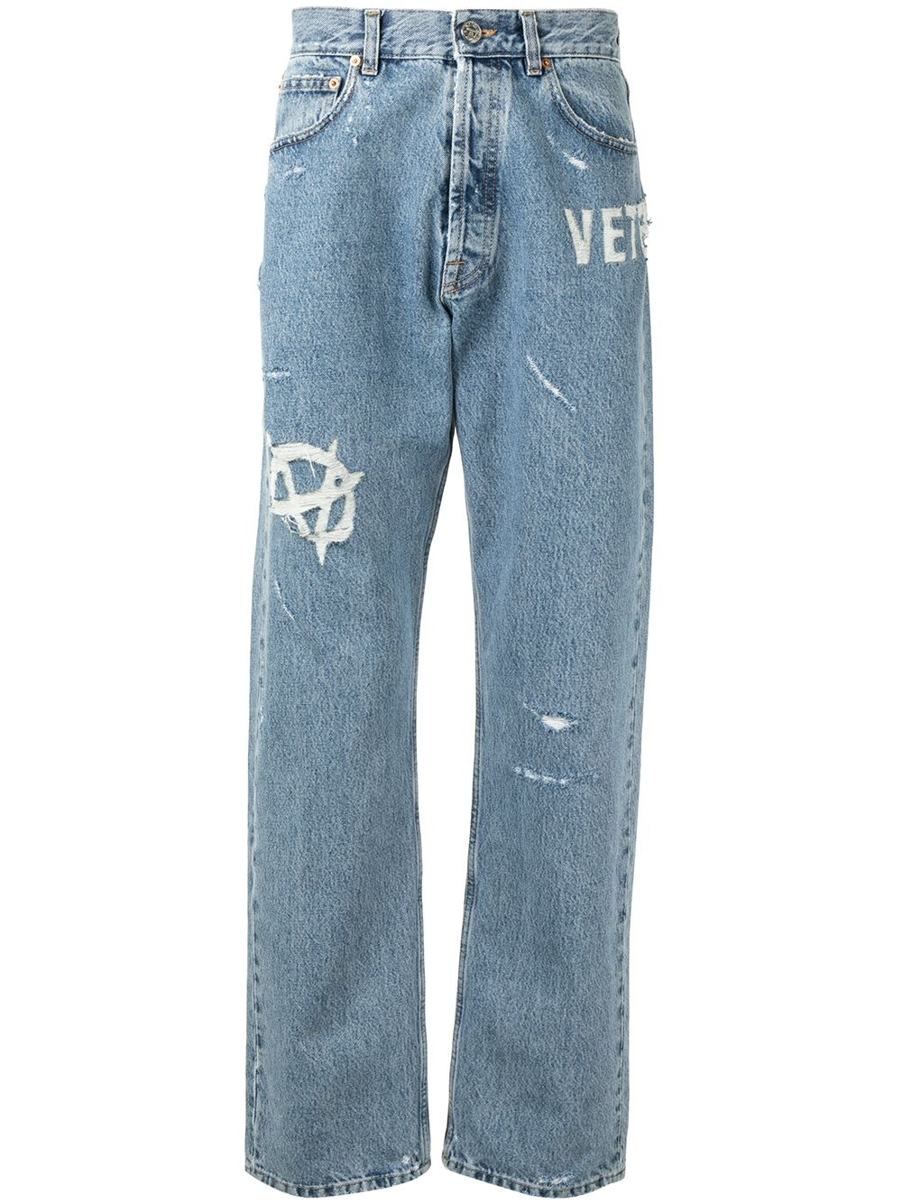 mid-rise straight jeans - 1