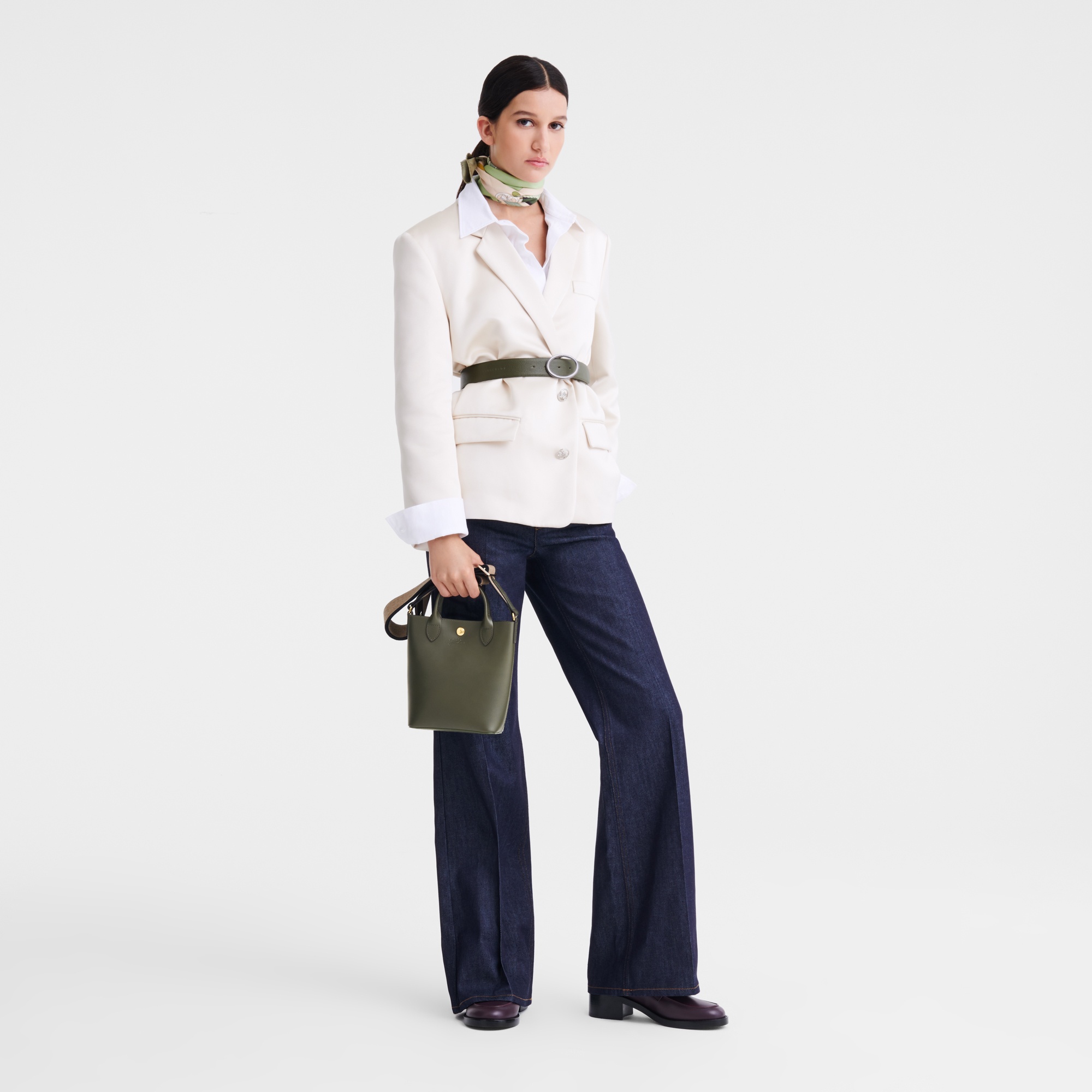 Épure XS Tote bag Khaki - Leather - 2