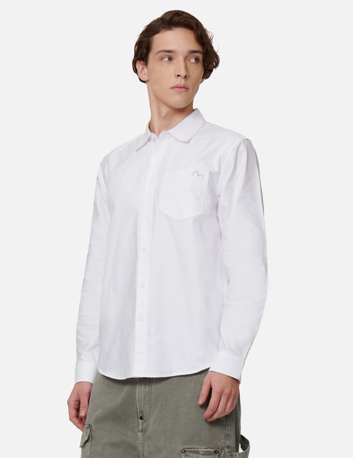 Graffiti Logo Foil Print Seagull Oxford Shirt - 8