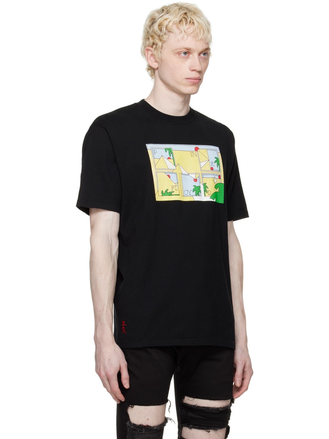 Black Printed T-Shirt - 2