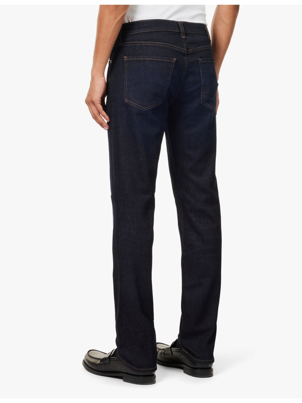 Gage regular-fit straight-leg mid-rise stretch-denim and cashmere jeans - 4