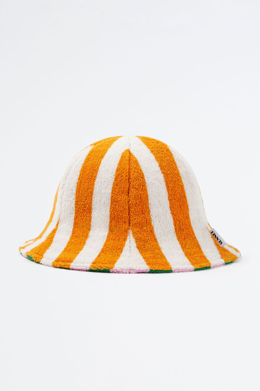 ORANGE & WHITE STRIPED COTTON HAT - 2