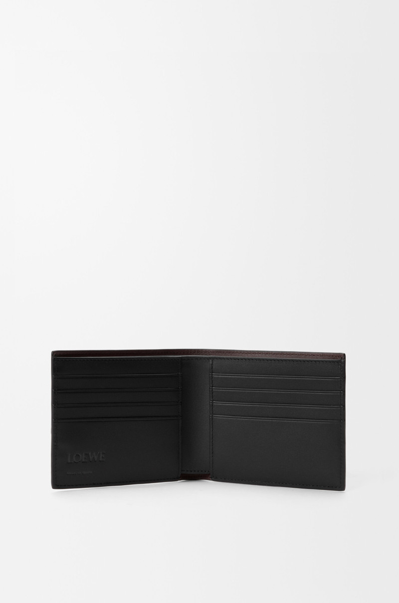 Loewe Switch bifold wallet in supple grained calfskin and suede outlook