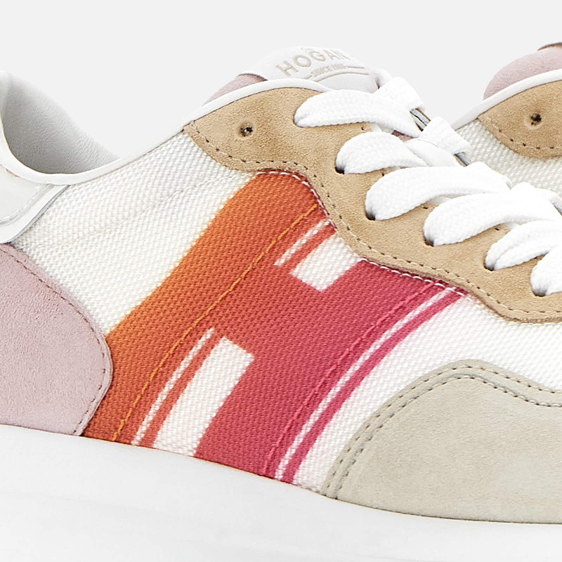 Sneakers Hogan H641 White Beige Pink 6