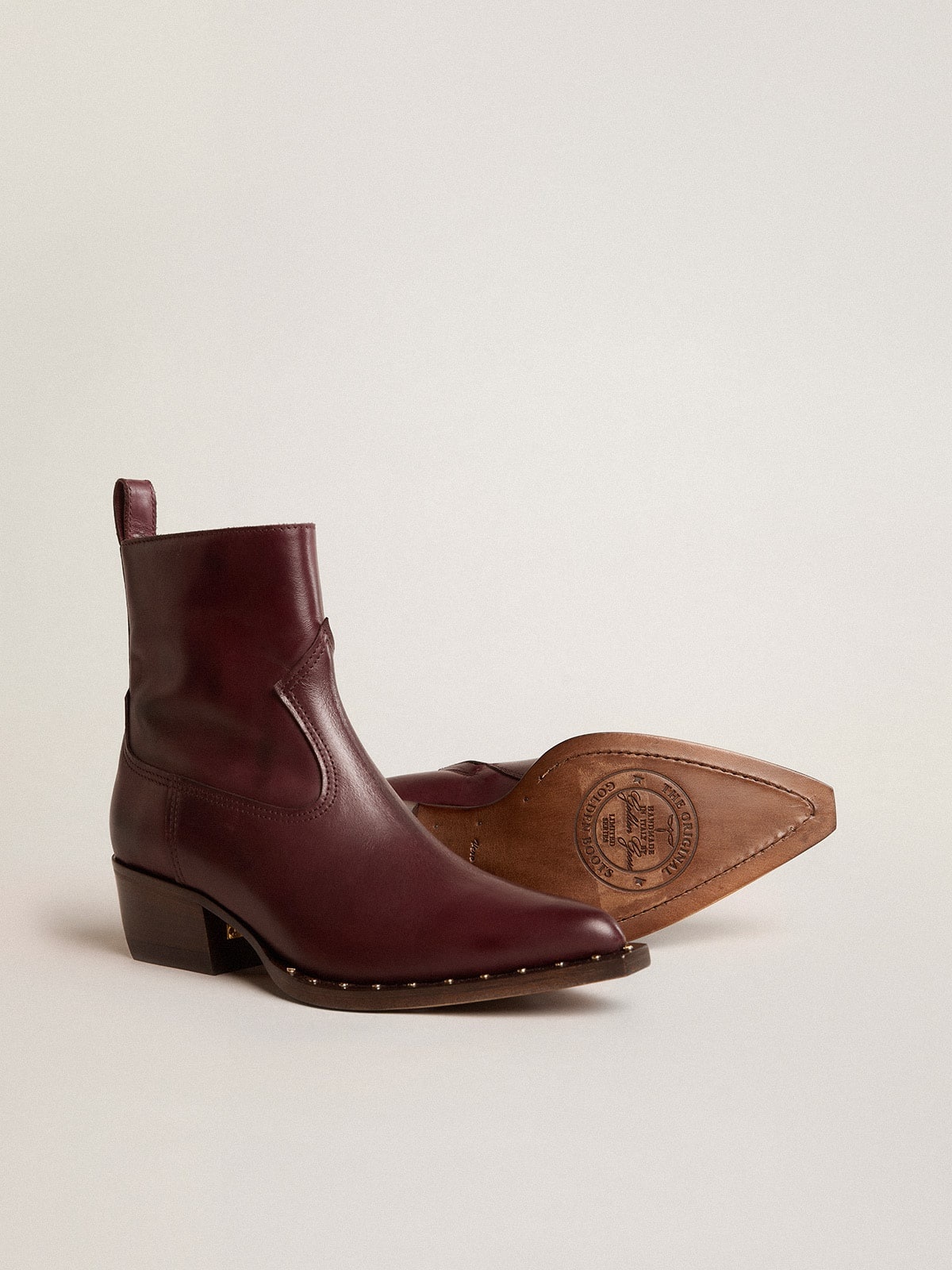 Low Debbie boots in burgundy leather - 4