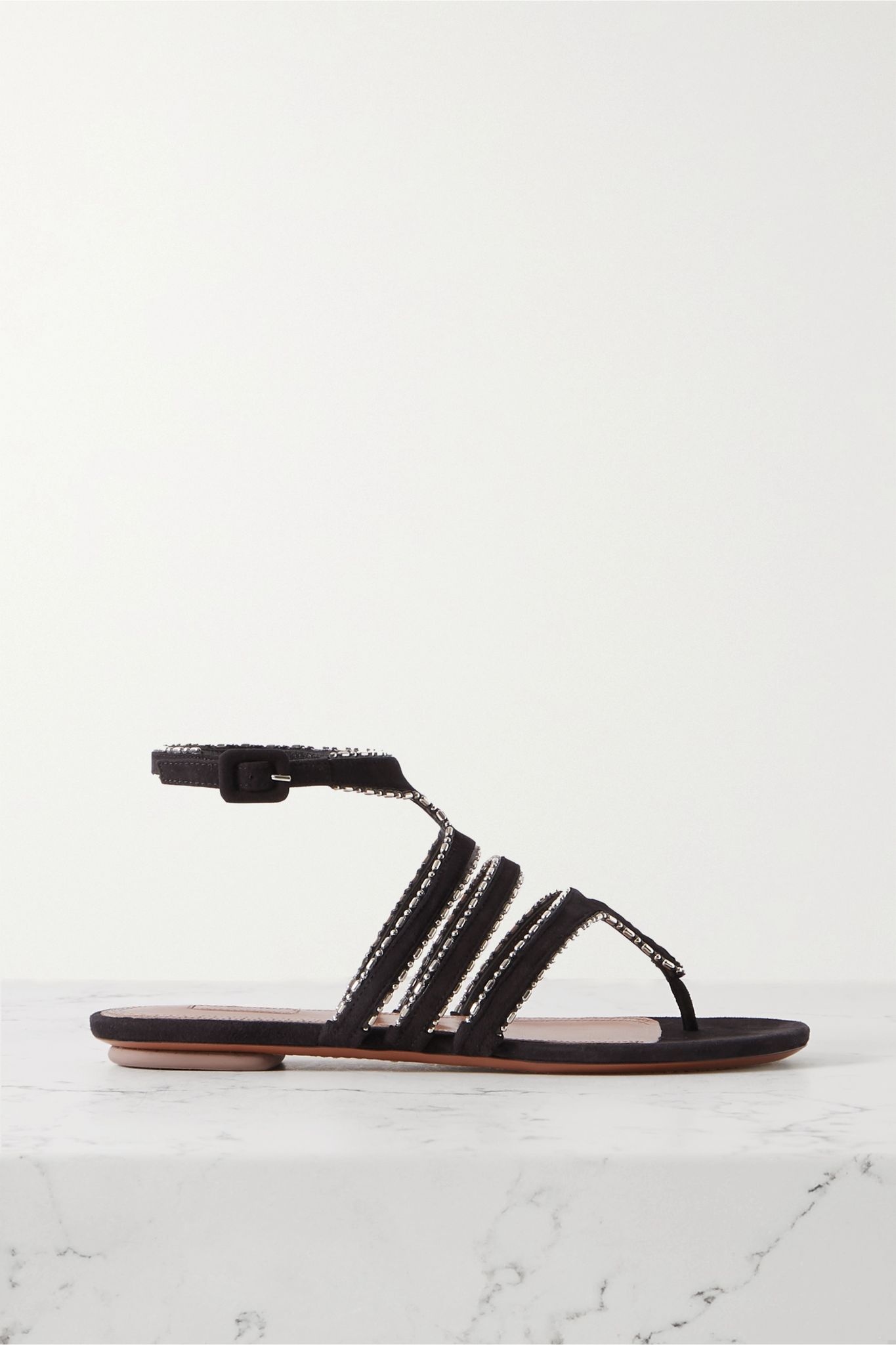 Beaded suede sandals - 1