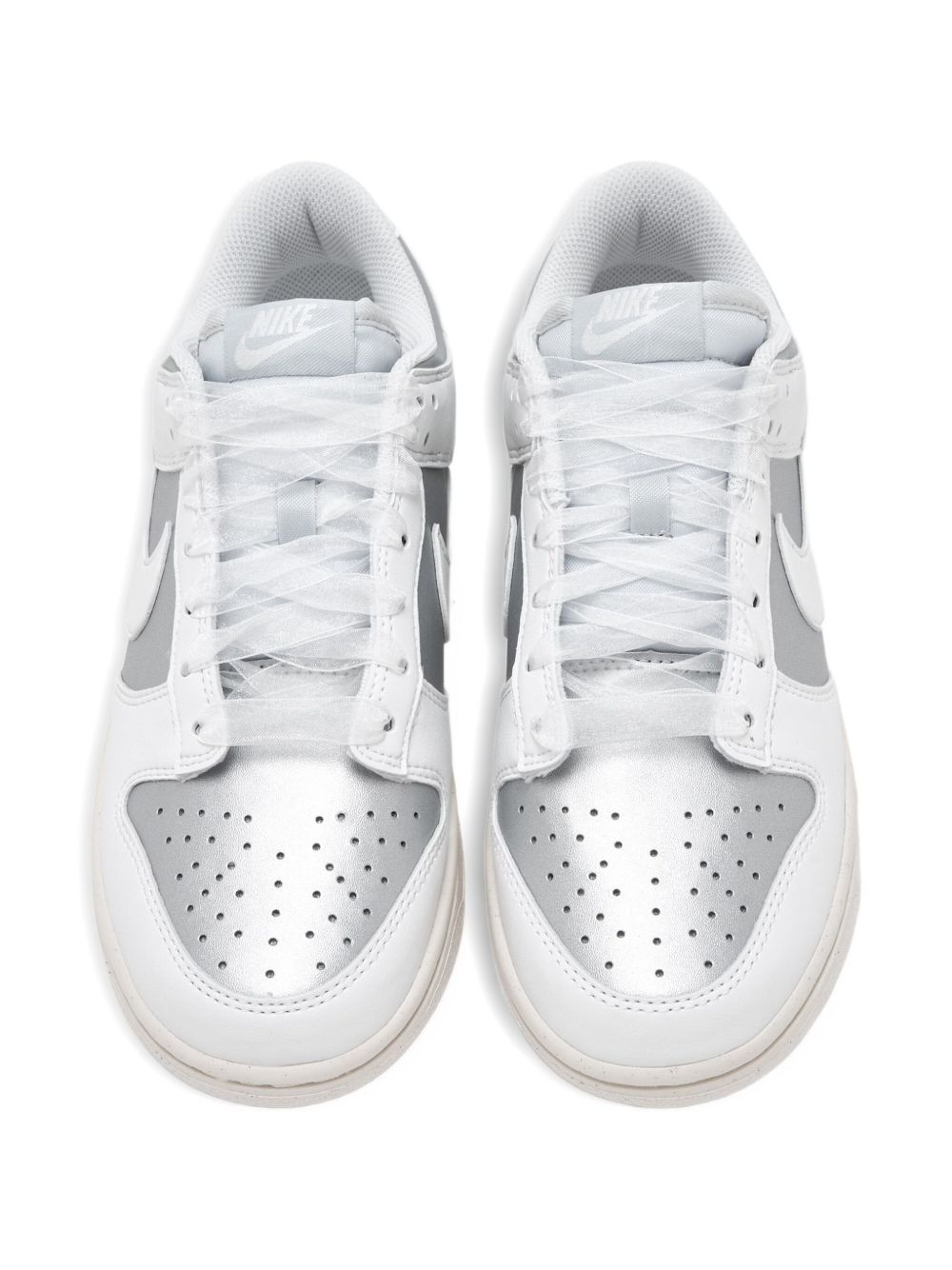 Dunk Low metallic leather sneakers - 3