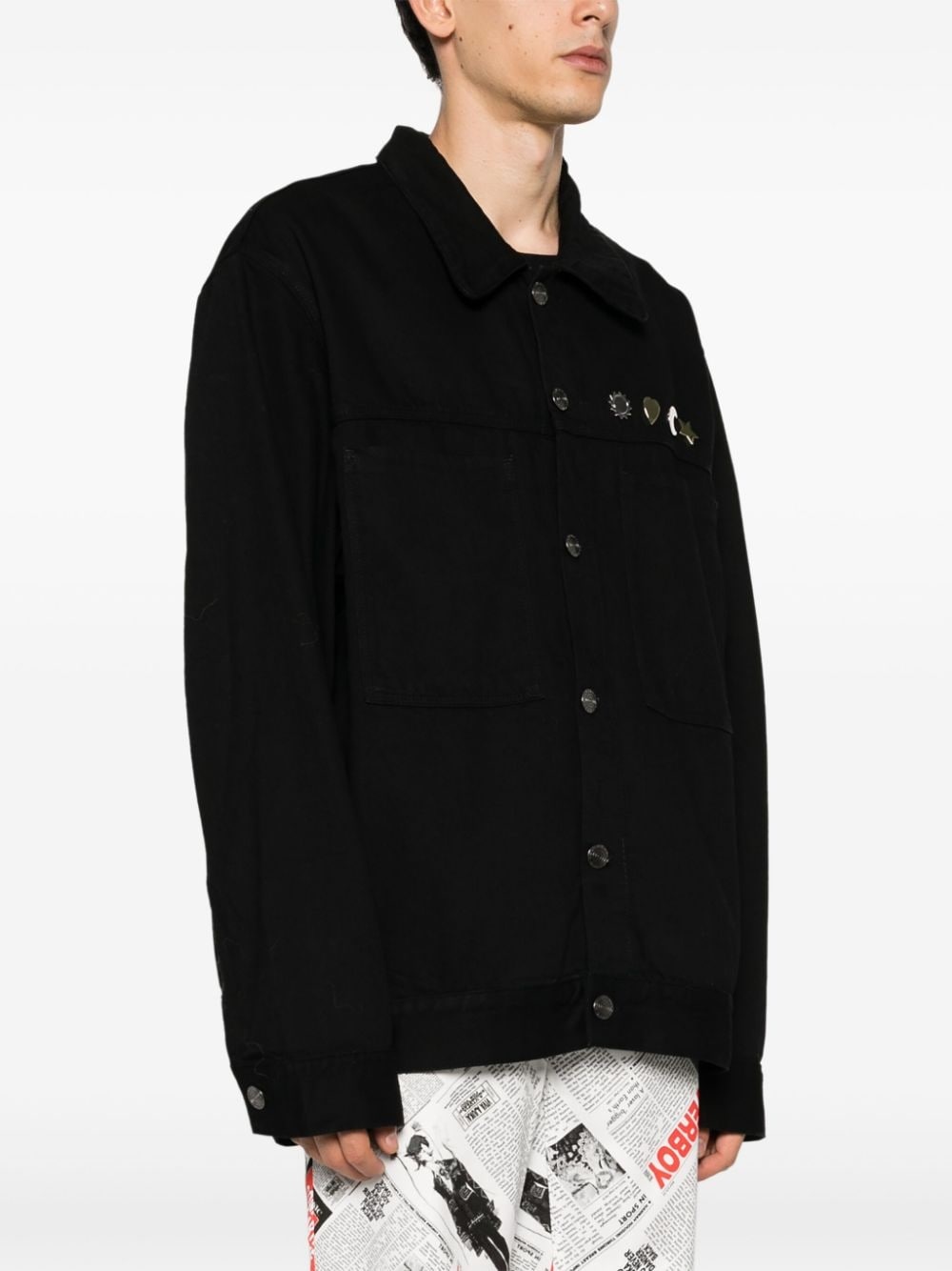 stud-detail denim jacket - 4