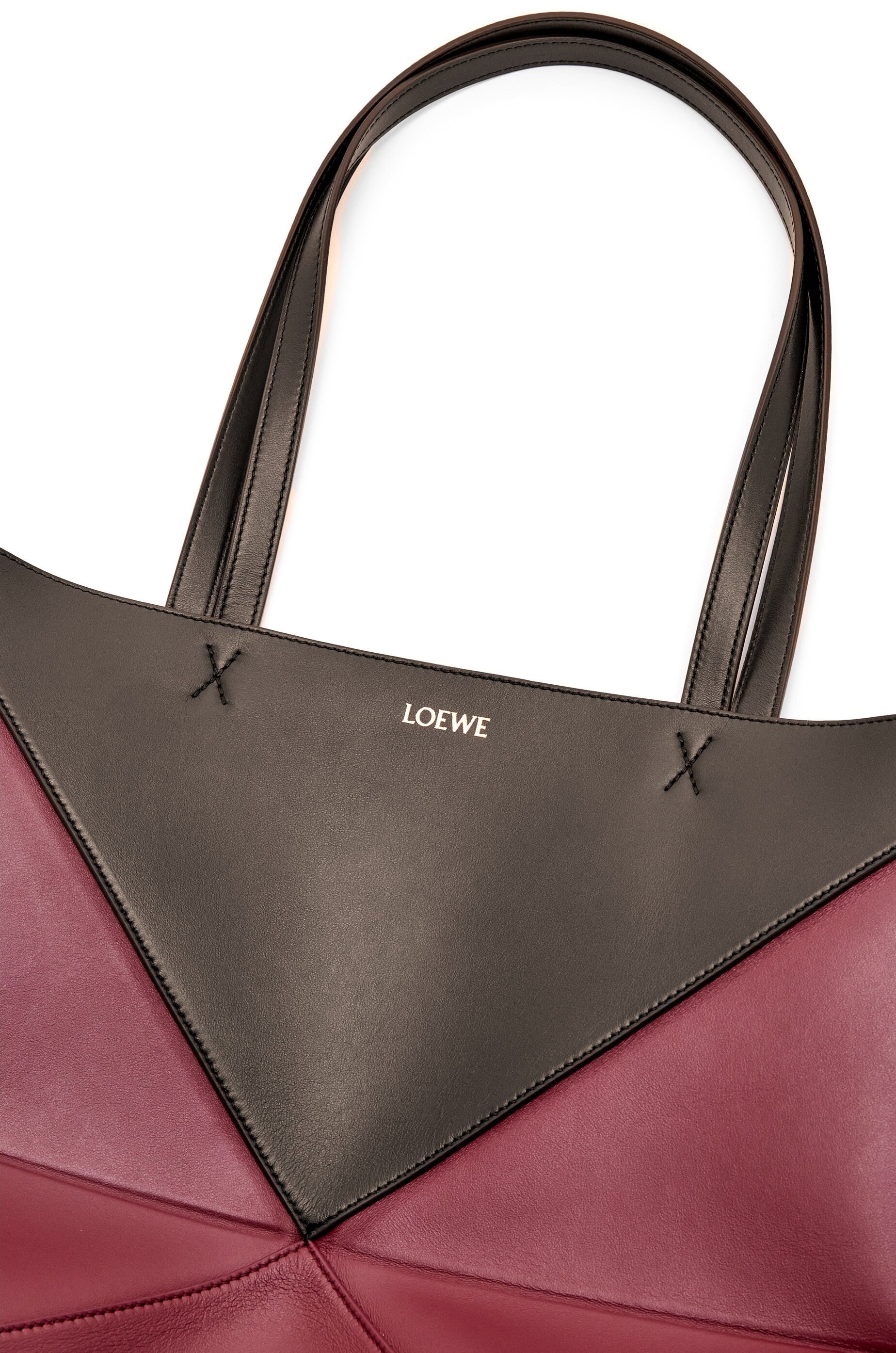 Puzzle Fold Tote in shiny calfskin - 10