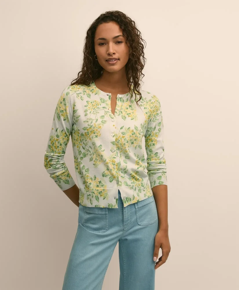 Cotton Floral Cardigan - 1