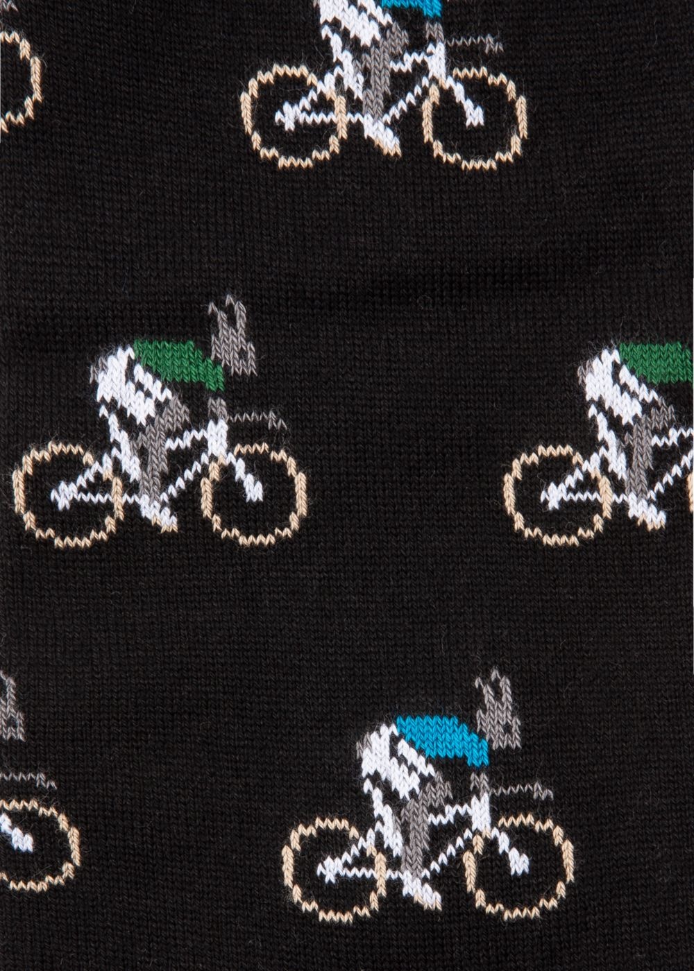 'Cycling Rabbits' Motif Socks Three Pack - 8