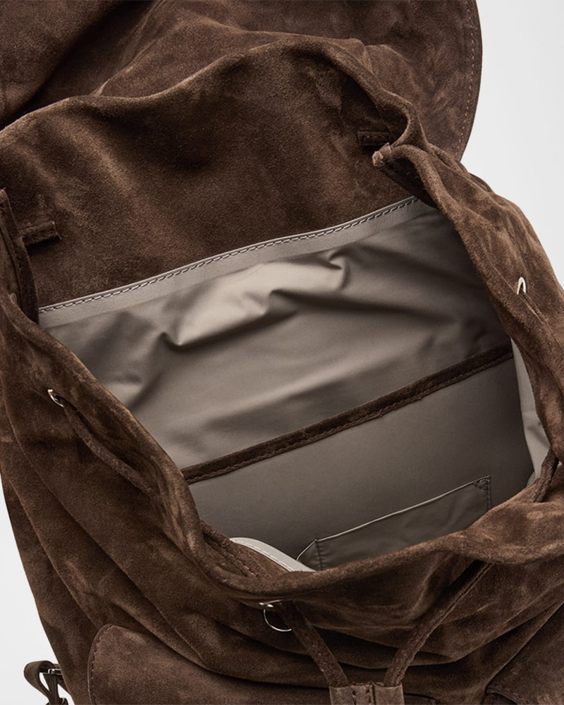 Men's Suede Zaino Leisure Backpack 4