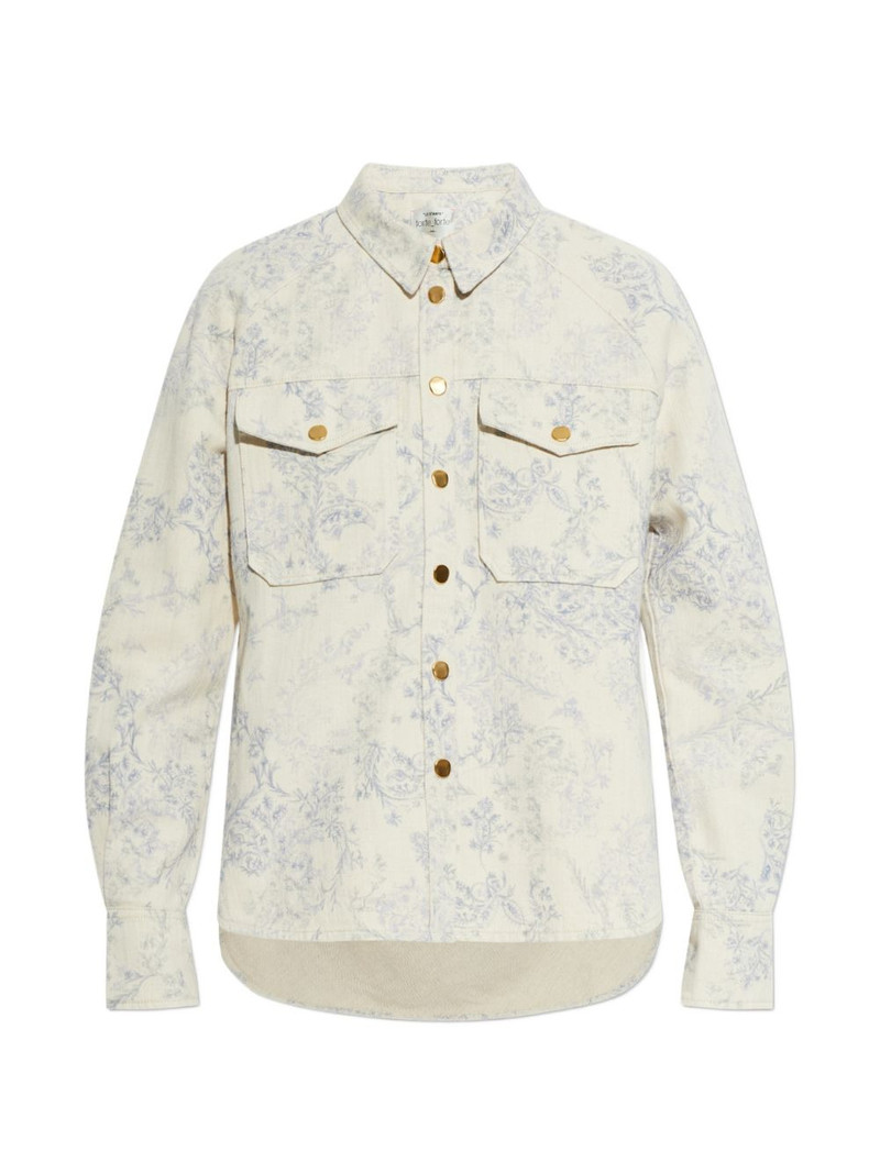 floral-print front-pockets shirt 1