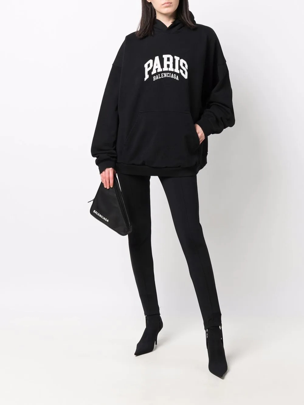 Paris logo embroidered hoodie - 3