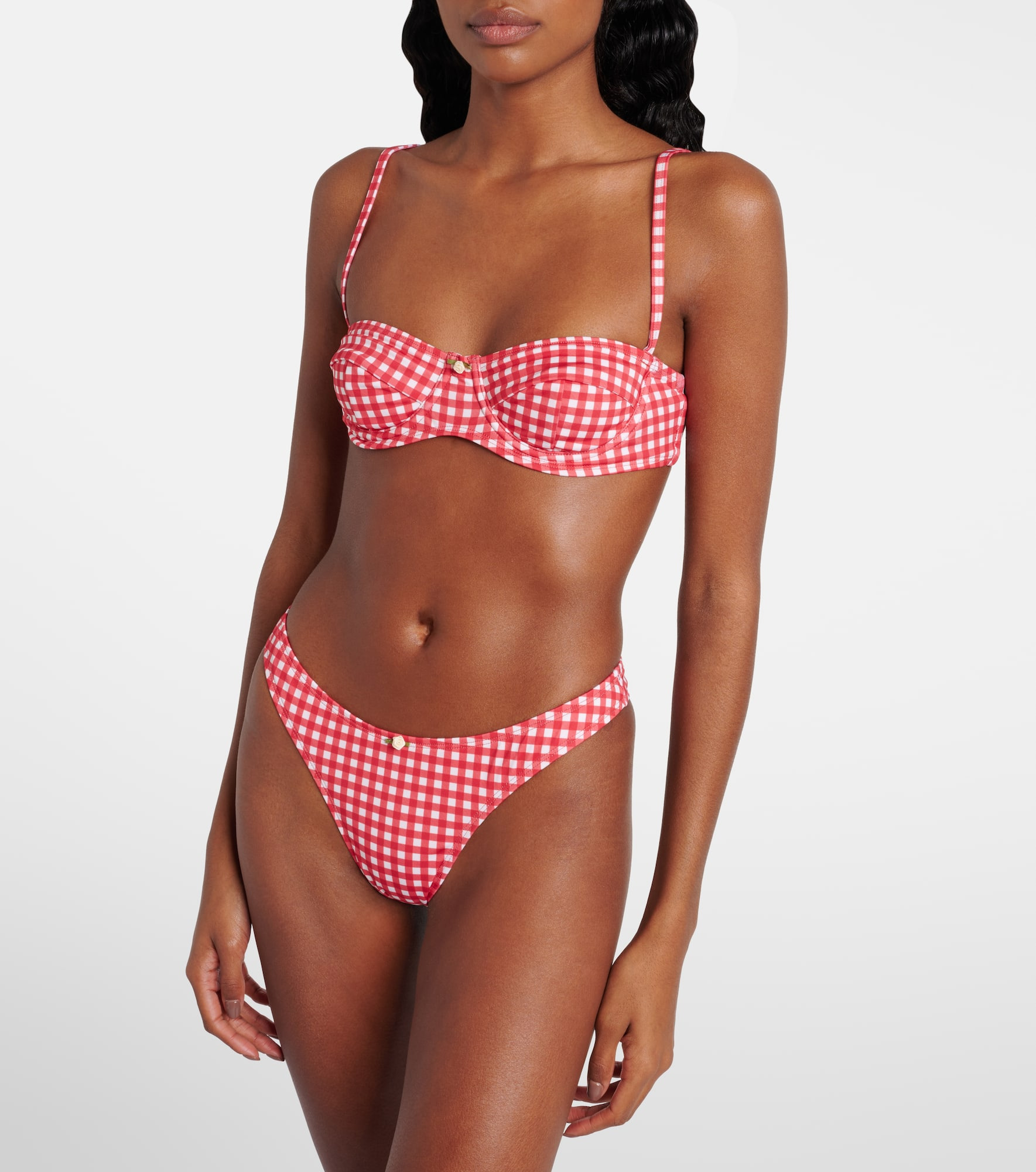 Lenny gingham bikini bottoms - 2