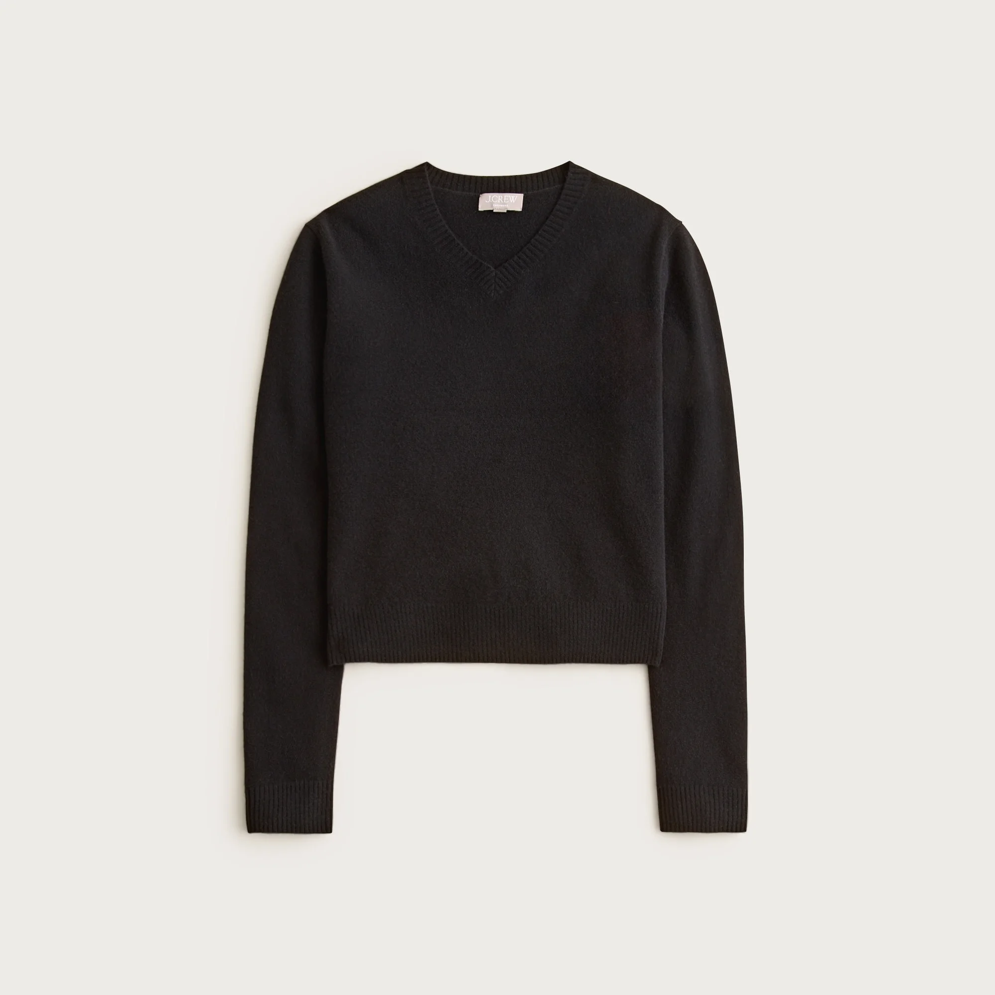 Cashmere high V-neck sweater - 1