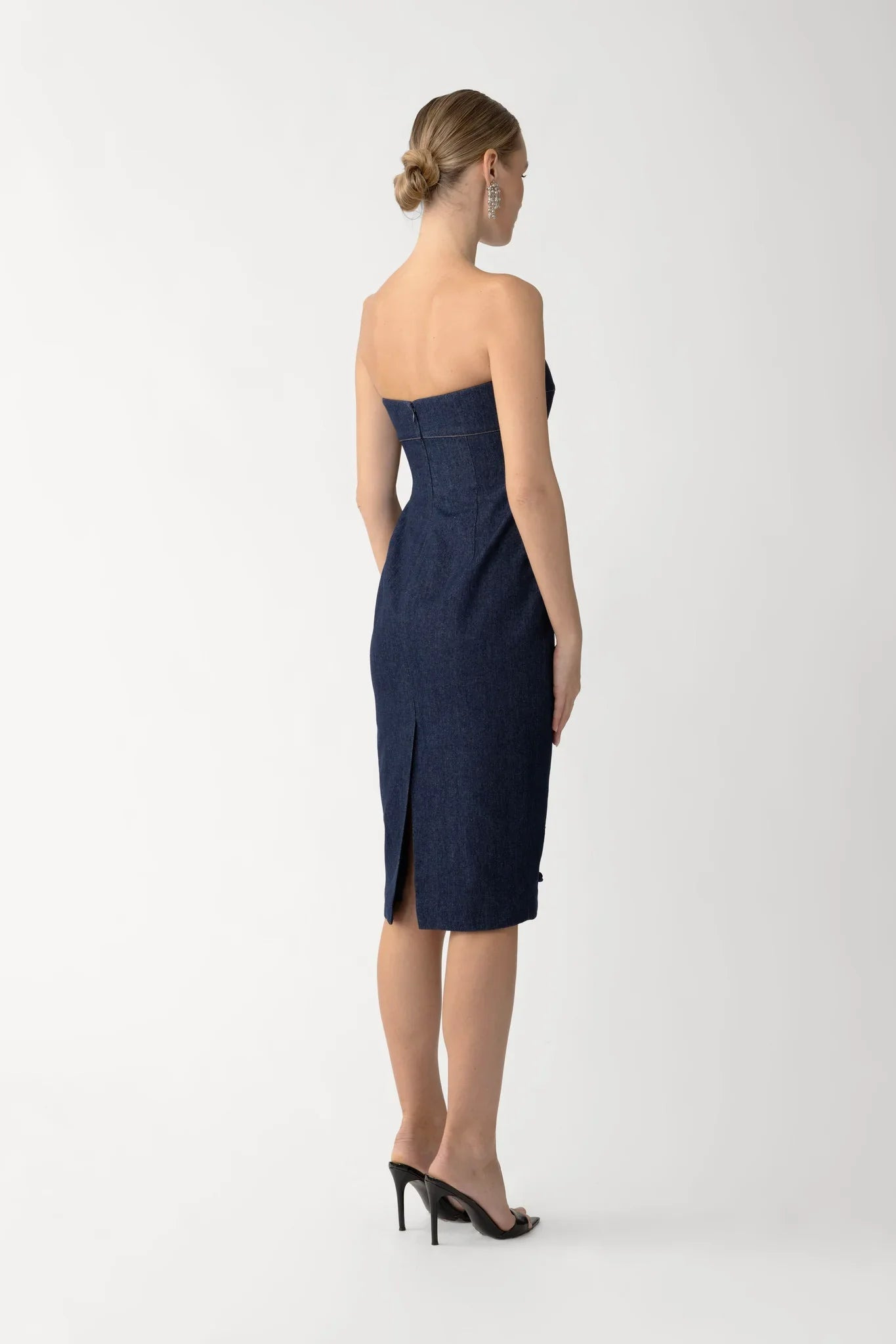 BROOKLYN DENIM MIDI DRESS - 4
