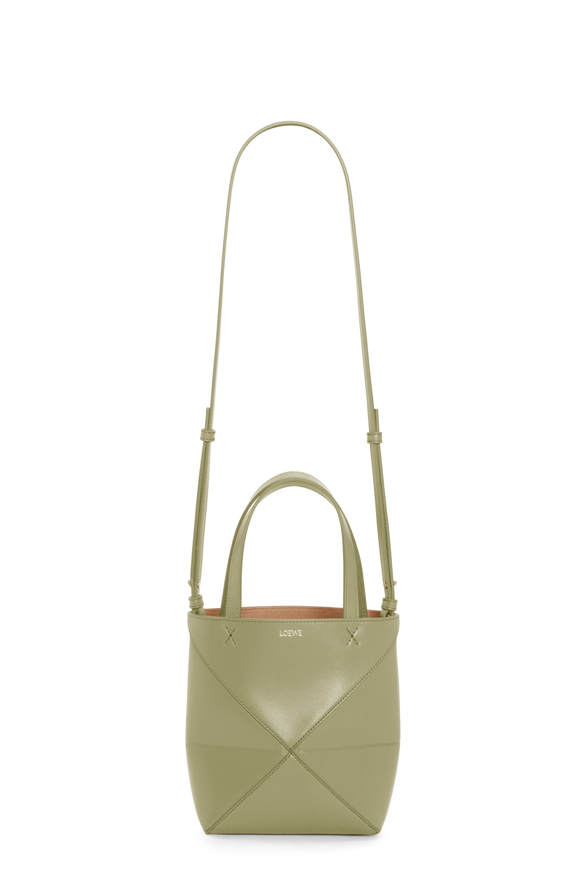 Mini Puzzle Fold tote in shiny calfskin - 8