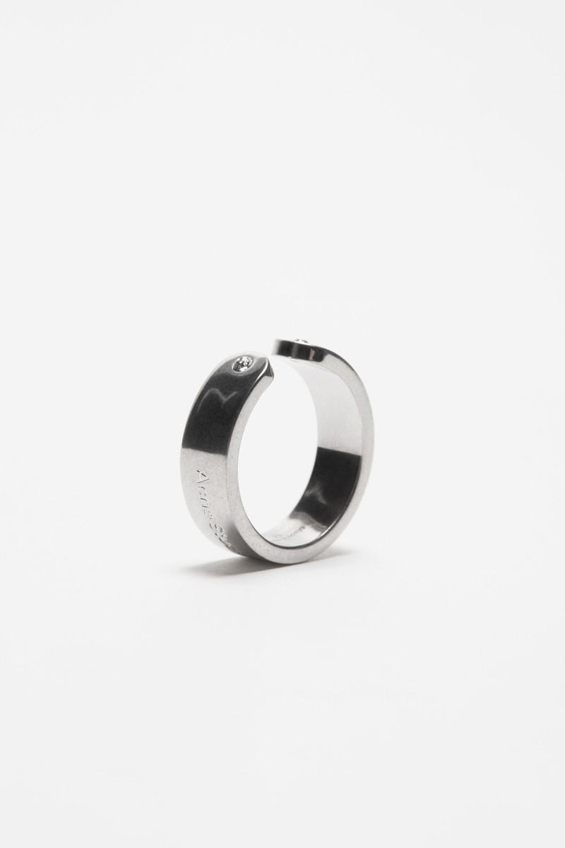 Logo cuff ring - Semi matt silver 3