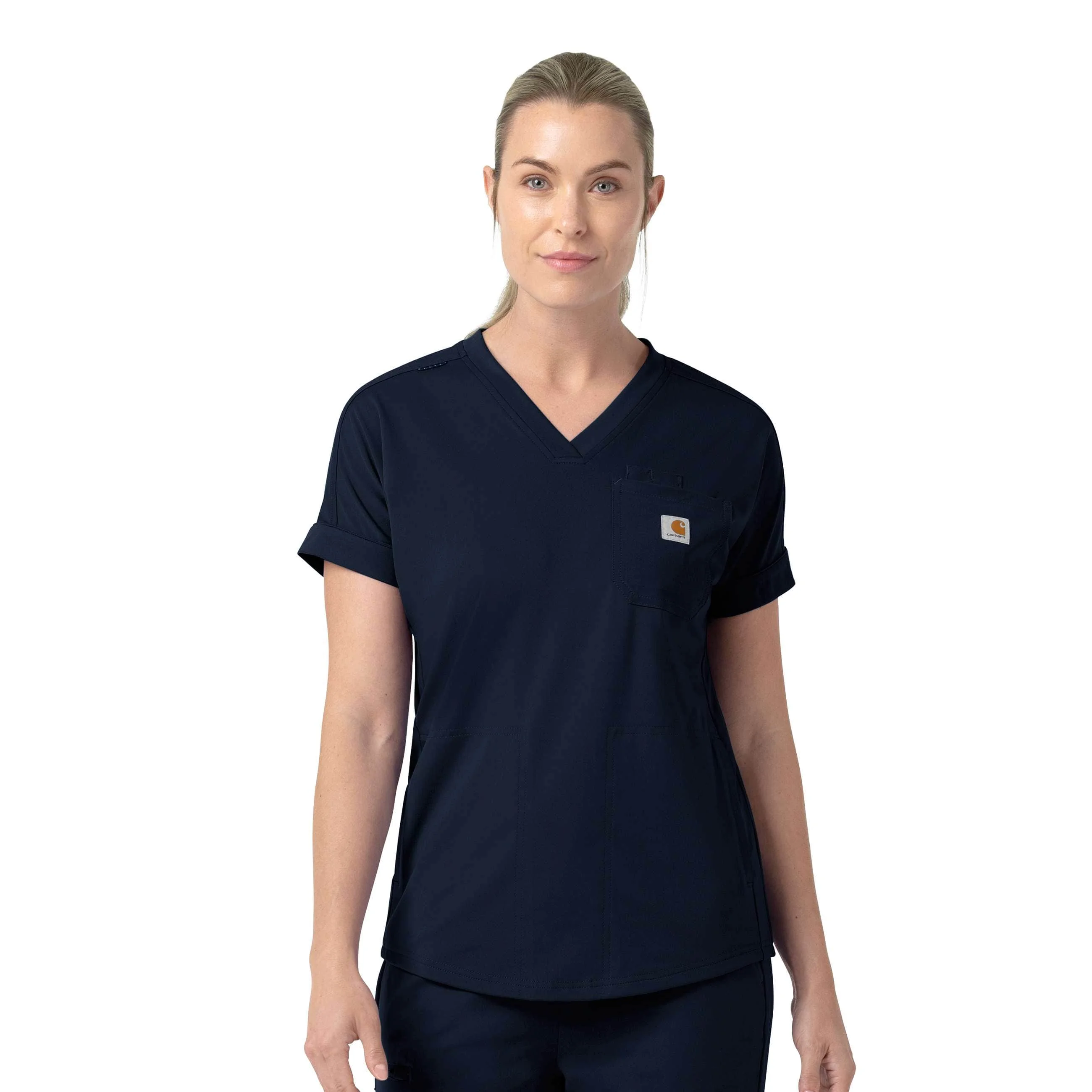 Women's Force Cross-Flex Knit V-Neck Scrub Top - 1