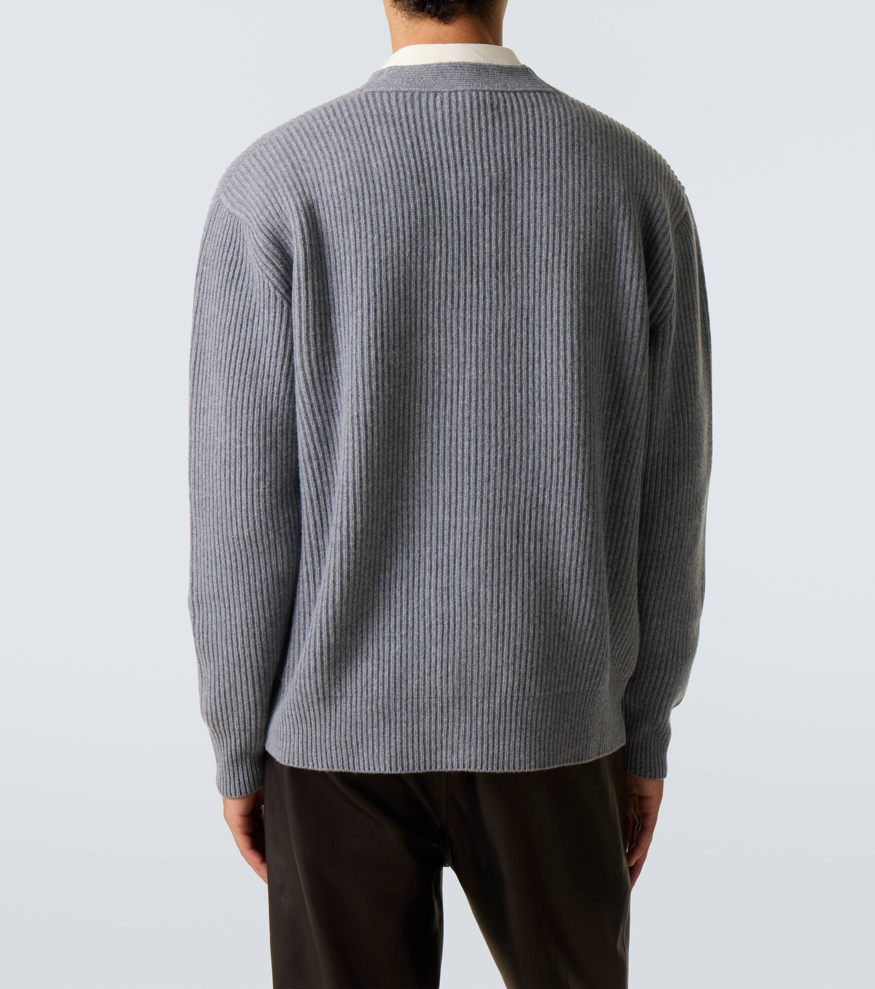 Ribbed-knit wool and cashmere cardigan - 4