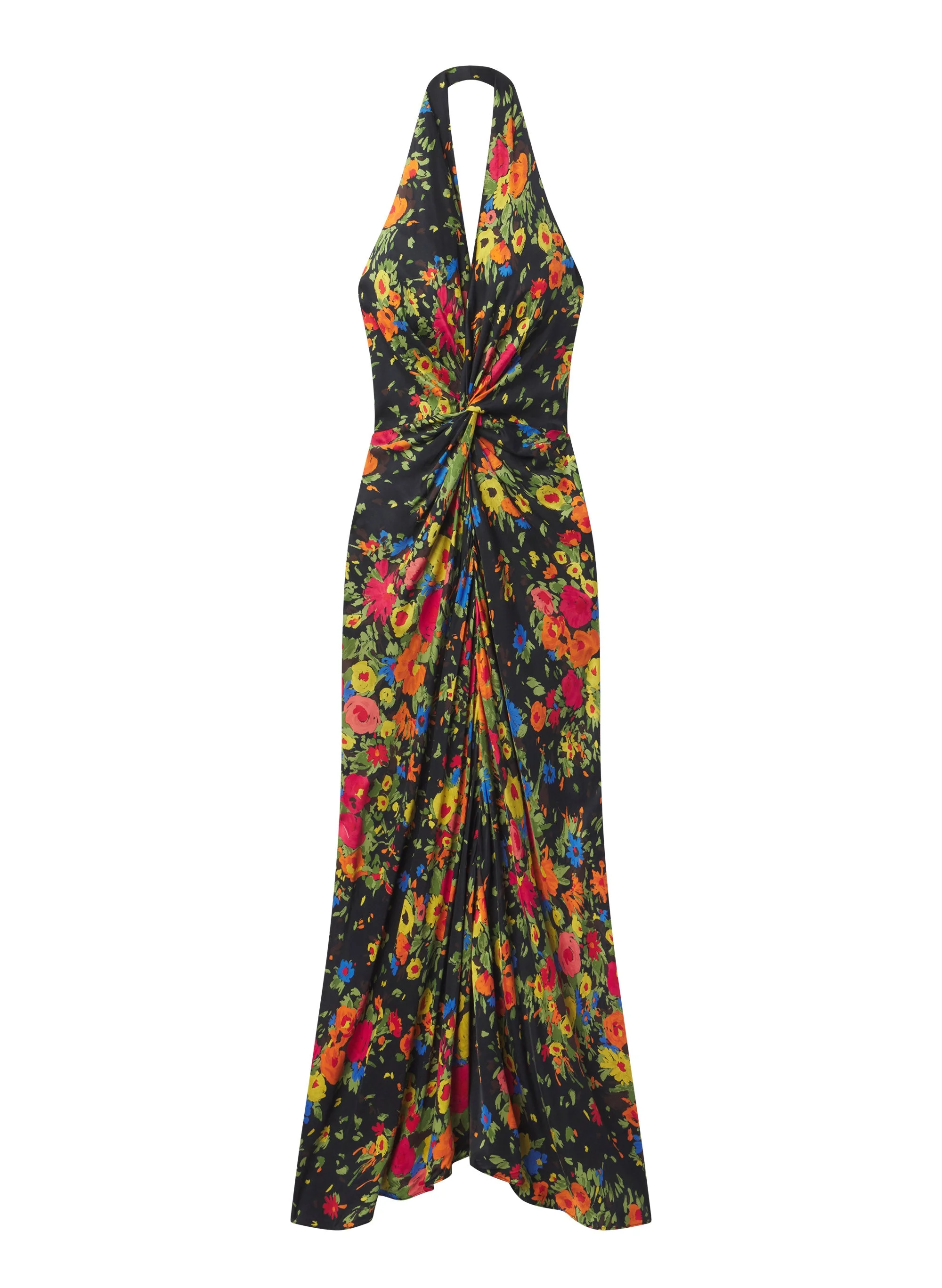 Mabel Floral Satin Gown - 1