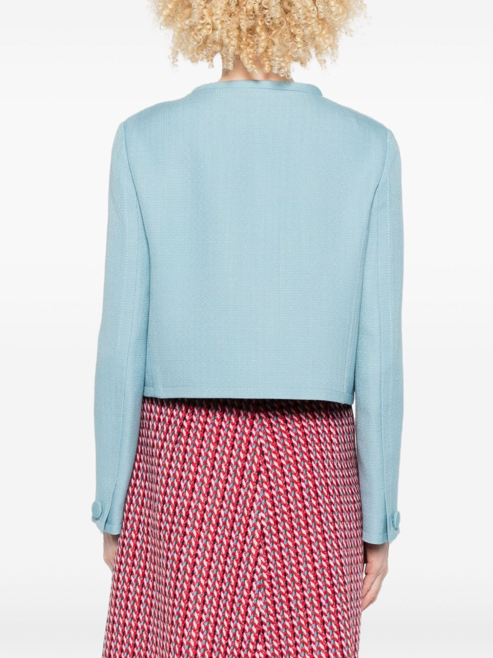 embellished button jacket - 4