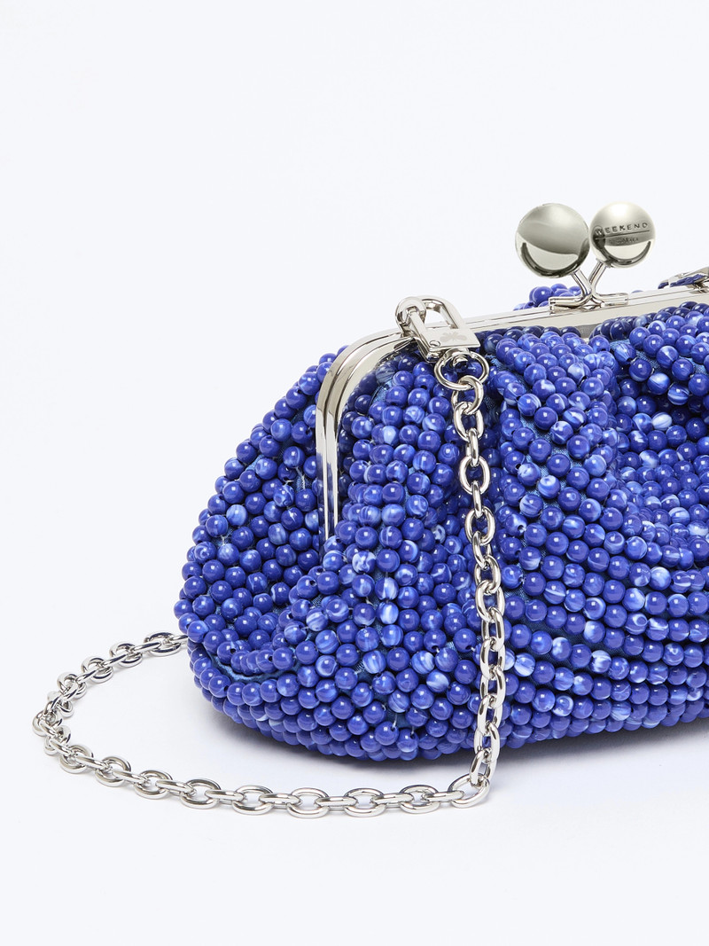 ESCHIMO Small Pasticcino Bag with embroidered resin pearls - MIDNIGHTBLUE 3