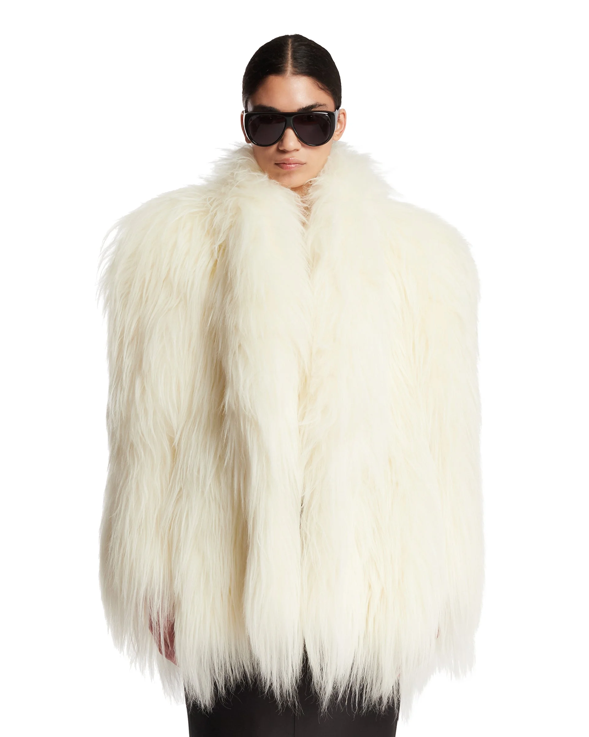 White Shearling Jacket - 1