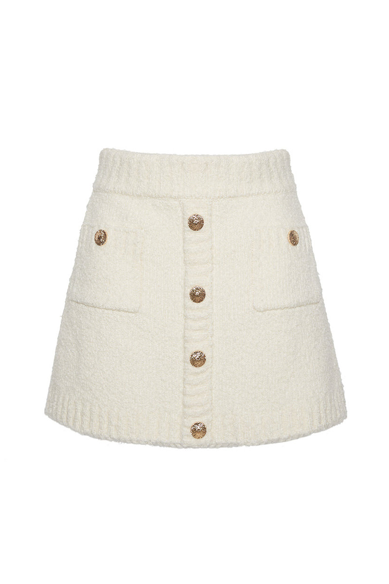 Kelsey Boucle Skirt Short and Chic Textured Elegance 1