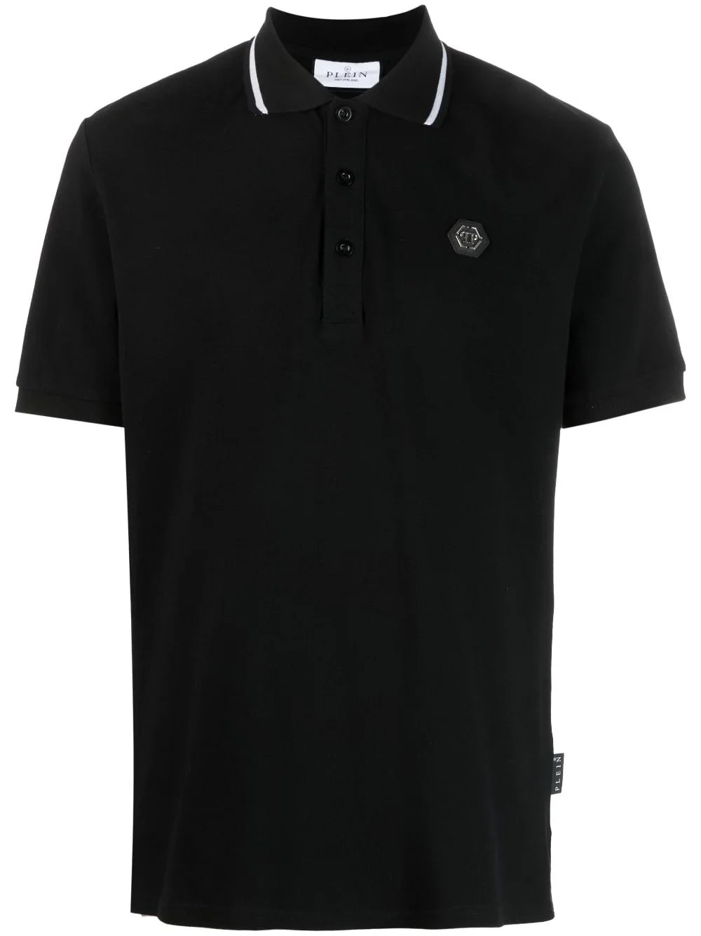 skull-pattern polo shirt - 1